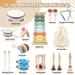Wooden Toddler Musical Toys Educational Set