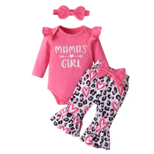 Baby Girl Romper Pants Set