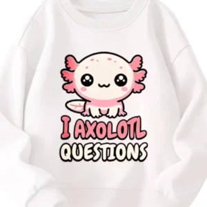 Axolotl Pun Kids Cotton Sweatshirt