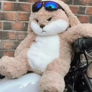 Grumpy Bunny Plush Hugging Pillow