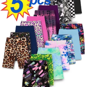 Girls High-Waist Stretchy Biker Shorts