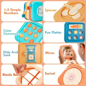 Montessori Fine Motor Activity Cube for Toddlers