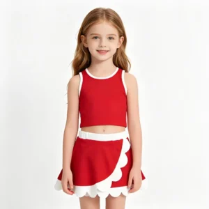 Girls Red White Team Activewear